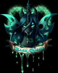 Size: 1280x1600 | Tagged: safe, artist:fatcakes, queen chrysalis, changeling, changeling queen, g4, bust, crown, female, jewelry, regalia, shirt design, solo, tongue out