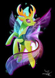 Size: 752x1063 | Tagged: safe, artist:ii-art, thorax, changedling, changeling, g4, to where and back again, king thorax, male, solo, watermark