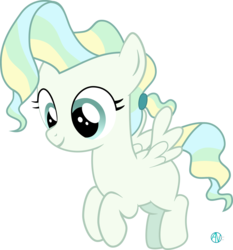 Size: 1800x1933 | Tagged: safe, artist:arifproject, vapor trail, pegasus, pony, g4, top bolt, cute, female, filly, filly vapor trail, flying, show accurate, simple background, solo, that was fast, transparent background, vaporbetes, vector, younger