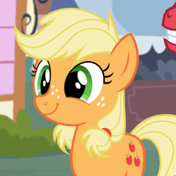Size: 502x503 | Tagged: safe, artist:anonshy, edit, edited screencap, screencap, applejack, big macintosh, earth pony, pony, g4, season 6, where the apple lies, .psd available, :t, animated, applebetes, cute, eye shimmer, eye shimmer edit, female, filly, foal, gif, grin, happy, jackabetes, male, smiling, solo focus, squee, stallion, sweet dreams fuel, teenage applejack, teenager, younger