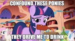 Size: 675x376 | Tagged: safe, edit, edited screencap, screencap, twilight sparkle, pegasus, pony, unicorn, friendship is magic, g4, season 1, caption, confound these ponies, female, hot sauce, image macro, mare, meme, mouth hold, remake, text, the dover boys