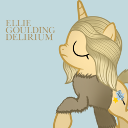 Size: 1280x1280 | Tagged: safe, artist:aldobronyjdc, pony, unicorn, album cover, cover, ellie goulding, music, parody, ponified, ponified album cover, solo