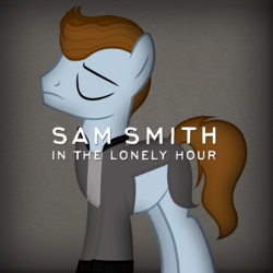 Size: 1280x1280 | Tagged: safe, artist:aldobronyjdc, pony, album cover, cover, music, parody, ponified, ponified album cover, sam smith, solo