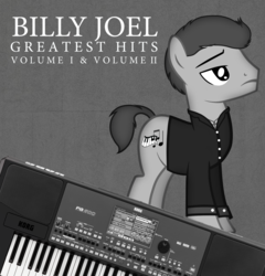 Size: 2156x2248 | Tagged: safe, artist:aldobronyjdc, pony, album cover, billy joel, cover, high res, music, parody, ponified, ponified album cover, singing in the comments, solo, song in the comments