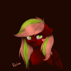 Size: 2000x2000 | Tagged: safe, artist:nika-rain, oc, oc only, oc:green blaze, pegasus, pony, bust, green eyes, high res, portrait, solo