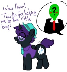 Size: 742x802 | Tagged: artist needed, safe, oc, oc only, oc:anon, oc:nyx, alicorn, pony, crossdressing