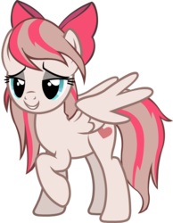 Size: 716x921 | Tagged: safe, artist:raindashesp, angel wings, pegasus, pony, g4, top bolt, bedroom eyes, bow, female, hair bow, mare, raised hoof, simple background, solo, transparent background, vector