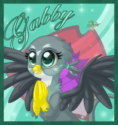 Size: 755x800 | Tagged: safe, artist:unisoleil, gabby, griffon, g4, cute, cutie mark, female, gabbybetes, solo