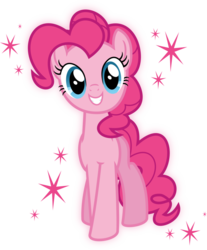 Size: 814x982 | Tagged: safe, artist:meganlovesangrybirds, pinkie pie, g4, cute, diapinkes, female, simple background, smiling, solo, sparkles, transparent background, vector