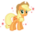 Size: 4459x4146 | Tagged: safe, artist:meganlovesangrybirds, applejack, g4, absurd resolution, cute, female, jackabetes, simple background, solo, sparkles, transparent background, vector