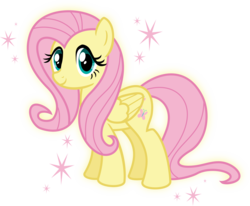 Size: 4623x3811 | Tagged: safe, artist:meganlovesangrybirds, fluttershy, g4, cute, female, shyabetes, simple background, solo, sparkles, transparent background, vector