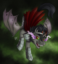 Size: 686x758 | Tagged: safe, artist:amiki-doodles, king sombra, alicorn, bat pony, pony, g4, male, solo