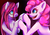 Size: 4000x2800 | Tagged: safe, artist:awful-critter, pinkie pie, g4, bipedal, duality, female, looking at each other, looking at someone, mare, pinkamena diane pie, self paradox, self ponidox, smiling, smiling at each other