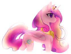 Size: 1700x1300 | Tagged: safe, artist:beerla330, princess cadance, g4, female, simple background, solo, transparent background
