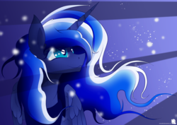 Size: 5787x4092 | Tagged: safe, artist:simonk0, princess luna, g4, absurd resolution, crepuscular rays, female, solo, stars