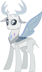 Size: 4000x6786 | Tagged: safe, alternate version, artist:anonshy, thorax, changedling, changeling, g4, to where and back again, absurd resolution, alternate color palette, changeling king, king thorax, male, missing wing, redesign, simple background, solo, transparent background, vector