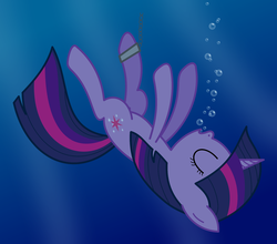 Size: 2100x1850 | Tagged: safe, artist:bladedragoon7575, twilight sparkle, pony, unicorn, g4, air bubble, asphyxiation, bubble, chained, commission, drowning, female, imminent death, mare, sinking, solo, underwater
