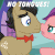 Size: 530x530 | Tagged: safe, edit, edited screencap, screencap, filthy rich, spoiled rich, earth pony, pony, g4, where the apple lies, angry, animated, boop, caption, cute, female, filthybetes, floppy ears, gif, image macro, male, mare, meme, nose wrinkle, noseboop, ship:spoilthy, solo focus, spoiled milk, stallion, young frankenstein