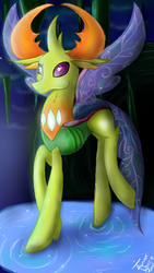 Size: 540x960 | Tagged: safe, artist:zomixnu, thorax, changedling, g4, my little pony: friendship is magic, to where and back again, king thorax, solo, transformation