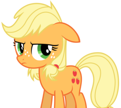 Size: 2769x2481 | Tagged: safe, artist:sketchmcreations, applejack, g4, where the apple lies, female, floppy ears, frown, high res, simple background, solo, teenage applejack, transparent background, vector