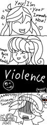 Size: 576x1512 | Tagged: safe, artist:pokecure123, diwata aino, nolan north, normal norman, orange sherbette, velvet sky, equestria girls, g4, background human, chloe commons, comic, japanese, monochrome