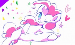 Size: 512x308 | Tagged: source needed, useless source url, safe, artist:naginiko, pinkie pie, earth pony, pony, g4, cute, diapinkes, female, heart, heart eyes, one eye closed, solo, stars, wingding eyes, wink