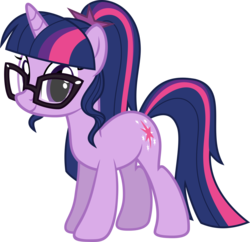 Size: 1438x1391 | Tagged: safe, artist:rustle-rose, sci-twi, twilight sparkle, pony, unicorn, equestria girls, g4, my little pony equestria girls: legend of everfree, equestria girls ponified, female, glasses, hilarious in hindsight, looking at you, mare, ponified, ponified humanized pony, simple background, smiling, solo, transparent background, unicorn sci-twi, vector