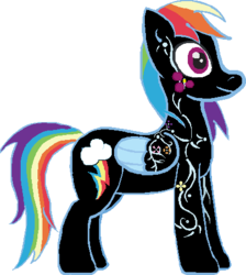 Size: 418x466 | Tagged: safe, artist:dinexistente, rainbow dash, g4, dia de los muertos, female, flower, simple background, solo, transparent background