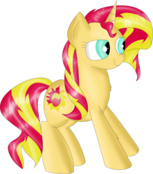 Size: 2264x2561 | Tagged: safe, artist:brok-enwings, sunset shimmer, pony, unicorn, g4, female, high res, simple background, solo, transparent background