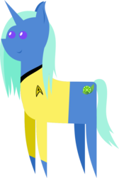 Size: 699x1041 | Tagged: safe, artist:walkcow, oc, oc only, cutie mark, pointy ponies, simple background, solo, star trek, transparent background, vector