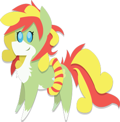 Size: 1441x1466 | Tagged: safe, artist:themodpony, oc, oc only, oc:mango tango, earth pony, pony, cutie mark, femboy, hooves, lineless, male, pointy ponies, simple background, smiling, solo, stallion, transparent background