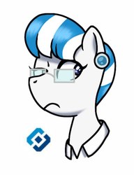 Size: 540x703 | Tagged: artist needed, source needed, safe, oc, oc only, oc:roskomnadzor, pony, glasses, looking at you, ponified, roskomnadzor, simple background, solo, white background