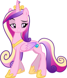 Size: 2140x2512 | Tagged: safe, artist:rustle-rose, princess cadance, alicorn, pony, g4, concave belly, female, high res, inkscape, lidded eyes, looking back, raised eyebrow, simple background, slender, smug, solo, thin, transparent background, vector, walking
