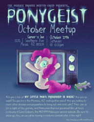 Size: 618x800 | Tagged: safe, artist:anjila, pinkie pie, spike, g4, looking at you, plushie, poltergeist, poster, television, text