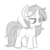 Size: 767x764 | Tagged: source needed, safe, artist:reiduran, oc, oc only, oc:reiduran, pony, unicorn, female, filly, monochrome, solo