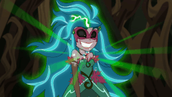 Size: 800x450 | Tagged: safe, edit, screencap, gaea everfree, gloriosa daisy, equestria girls, g4, my little pony equestria girls: legend of everfree, angry, animated, berserk button, context is for the weak, female, gif, glorio-spa daisy, gloriosa doesn't like spas, grin, macro, magical geodes, meme, smiling, solo, spa, subtitles, text, that human sure doesn't like spas, triggered