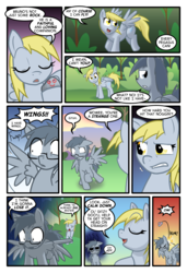 Size: 1024x1497 | Tagged: safe, artist:kazziepones, artist:ketirz, derpy hooves, oc, oc:lonely hooves, pegasus, pony, comic:lonely hooves, g4, comic, female, glasses, mare, pet rock