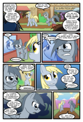 Size: 1024x1497 | Tagged: safe, artist:kazziepones, artist:ketirz, derpy hooves, oc, oc:lonely hooves, pegasus, pony, comic:lonely hooves, g4, comic, female, glasses, mare