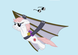 Size: 1452x1029 | Tagged: safe, artist:arctic-lux, nurse redheart, g4, female, glider, solo, sunglasses