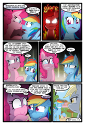 Size: 1024x1497 | Tagged: safe, artist:kazziepones, artist:ketirz, pinkie pie, rainbow dash, comic:lonely hooves, g4, comic