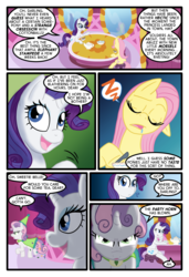 Size: 1024x1497 | Tagged: safe, artist:kazziepones, artist:ketirz, fluttershy, rarity, sweetie belle, comic:lonely hooves, g4, comic