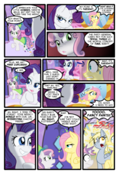 Size: 1024x1497 | Tagged: safe, artist:kazziepones, artist:ketirz, derpy hooves, fluttershy, rarity, sweetie belle, pegasus, pony, comic:lonely hooves, g4, comic, female, mare