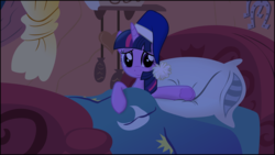 Size: 6222x3500 | Tagged: safe, artist:eagle1division, twilight sparkle, alicorn, pony, g4, power ponies (episode), bed, cute, female, golden oaks library, hat, imminent snuggles, looking at you, night, nightcap, solo, tired, twiabetes, twilight sparkle (alicorn)