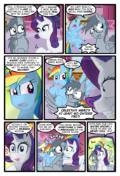 Size: 1024x1497 | Tagged: safe, artist:kazziepones, artist:ketirz, rainbow dash, rarity, oc, oc:lonely hooves, comic:lonely hooves, g4, comic, glasses