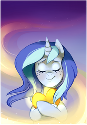 Size: 932x1335 | Tagged: safe, artist:pepooni, oc, oc only, oc:night whispers, pony, unicorn, heart, solo