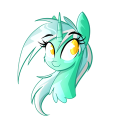Size: 2500x2500 | Tagged: safe, artist:asimplerarity, lyra heartstrings, pony, unicorn, g4, bust, chest fluff, colored pupils, female, high res, portrait, simple background, solo, white background