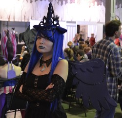 Size: 2433x2367 | Tagged: safe, princess luna, human, g4, 2016, clothes, cosplay, costume, high res, irl, irl human, photo, rubronycon