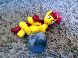 Size: 640x480 | Tagged: safe, artist:triplerainbowdash, apple bloom, g4, apple, craft, food, irl, photo, sculpture, traditional art