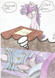 Size: 1664x2336 | Tagged: safe, artist:stardustchild01, twilight sparkle, g4, female, nightmare, solo, test, traditional art, twilight snapple