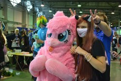 Size: 2560x1708 | Tagged: safe, artist:ketika, oc, oc:fluffle puff, human, 2016, clothes, cosplay, costume, fursuit, irl, irl human, photo, rubronycon